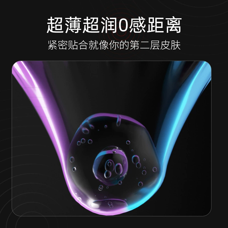 黑魂 Ultra -thin hyaluronic acid 003 condom Men's moisturizing and thin condom adult sex supplies wholesale
