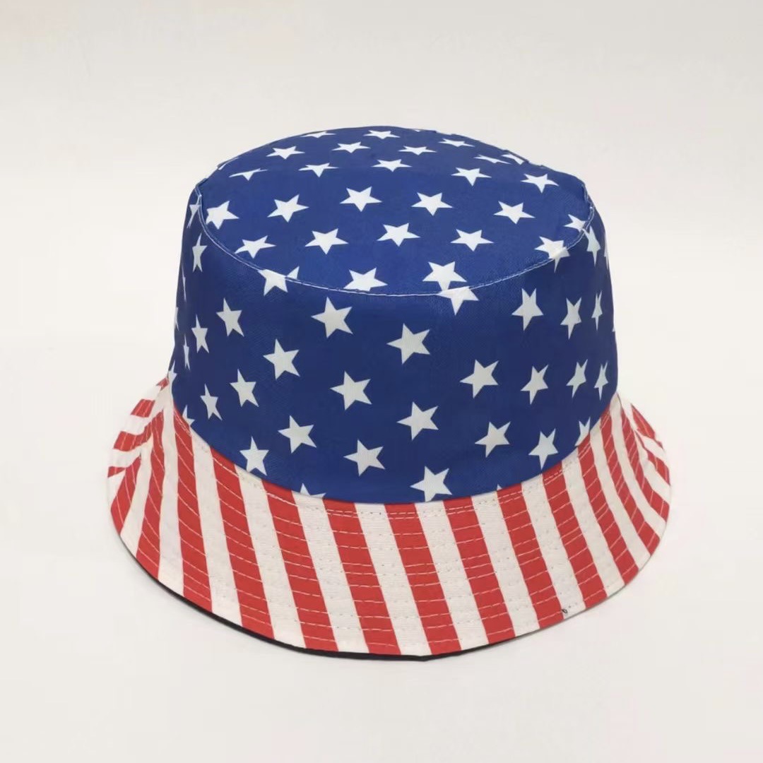 Unisexe Style Vintage Drapeau National Impression Grand Avant-toit Chapeau Seau display picture 12