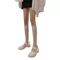 JK Shallow Socks Весна и осень тонкие японские чулки среднего размера Модные новые студенческие чулки в Instagram Белые чулки среднего размера