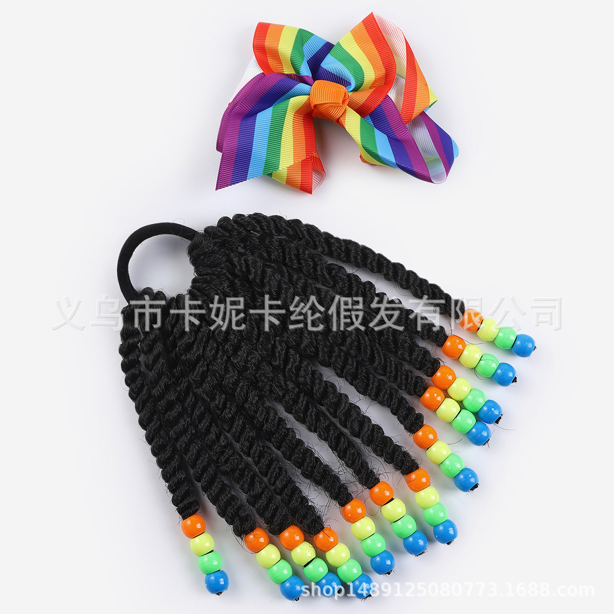 2024 nuevos niños africanos cuentas de trenza sucia cola de caballo de 14 pulgadas peloca peluca NEWLOOK