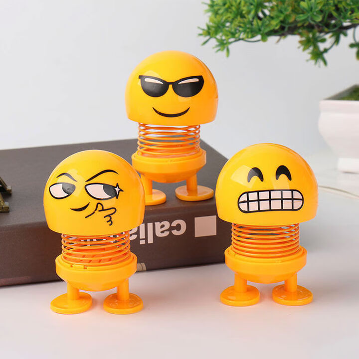 Spring Doll Ornaments Minion Car Spring Expression Creative Shaking Head Doll Car Decoration Ornaments Universal Spring Doll Ornaments Minion Car Spring Expression Creative Shaking Head Doll Car Decoration Ornaments Universal
