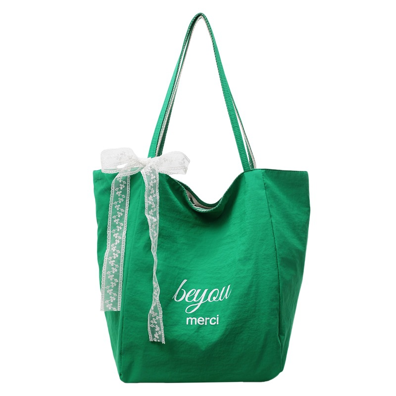 Nueva bolsa de hombro a doble rayas, bolsa de gran capacidad, bolsa de lona casual simple, bolsa de compras universal