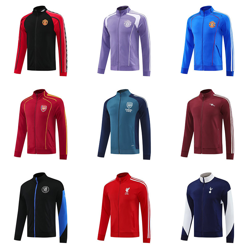 Autumn/Winter 25/26 Arsenal Manchester City Liverpool Chelsea Long-Zip Jacket Football Sports Appearance Uniform