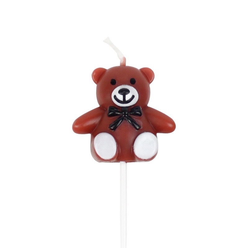 Candle, with little bears, 10 pieces