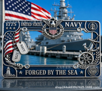 Cross-Border New Product: Vietnam Veteran Tribute License Plate Frame