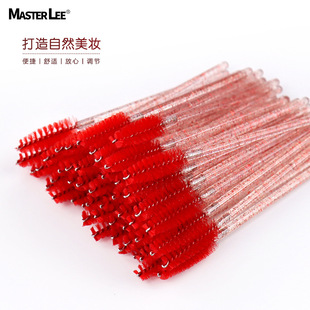 Colorful Solid Nipple Cosmetic Brush Portable White Rod Crystal Brush Disposable Grafting Eyelash Brush Wholesale