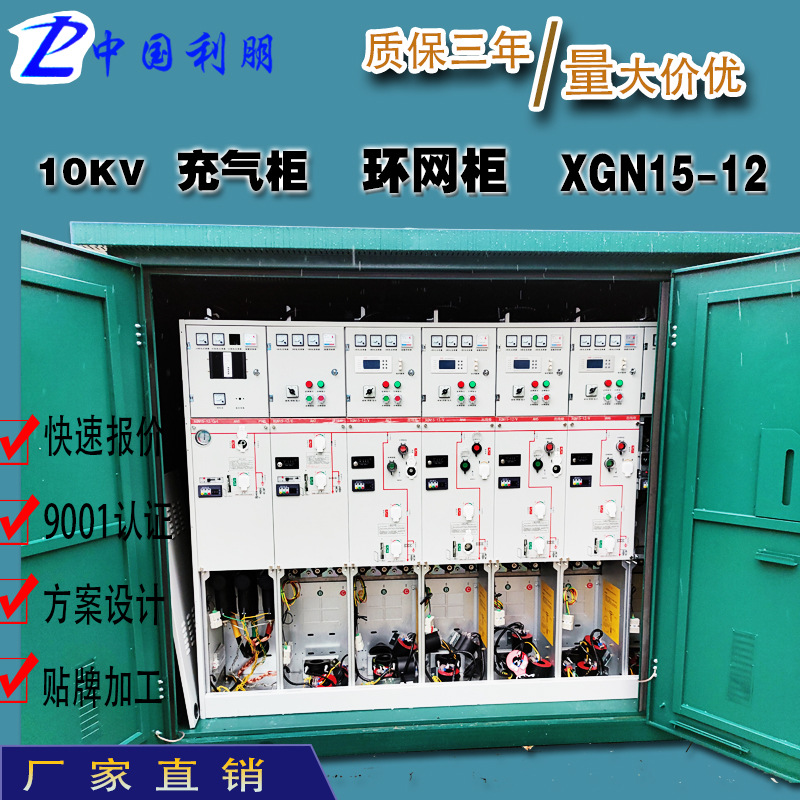 高压成套环网箱充气环网柜户外全绝缘固体柜sf6充气柜开闭所10kv