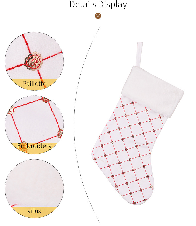 Christmas Decoration High-end Christmas Stocking Red Christmas Stocking Gift Bag Tree Hanging Gift Socks_voghion.com