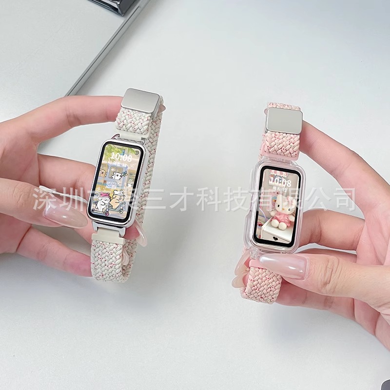 For Huawei Bracelet 9 Strap Nylon Braided Magnetic Huawei band8/7 Smart 6Pro Wrist Band nfc