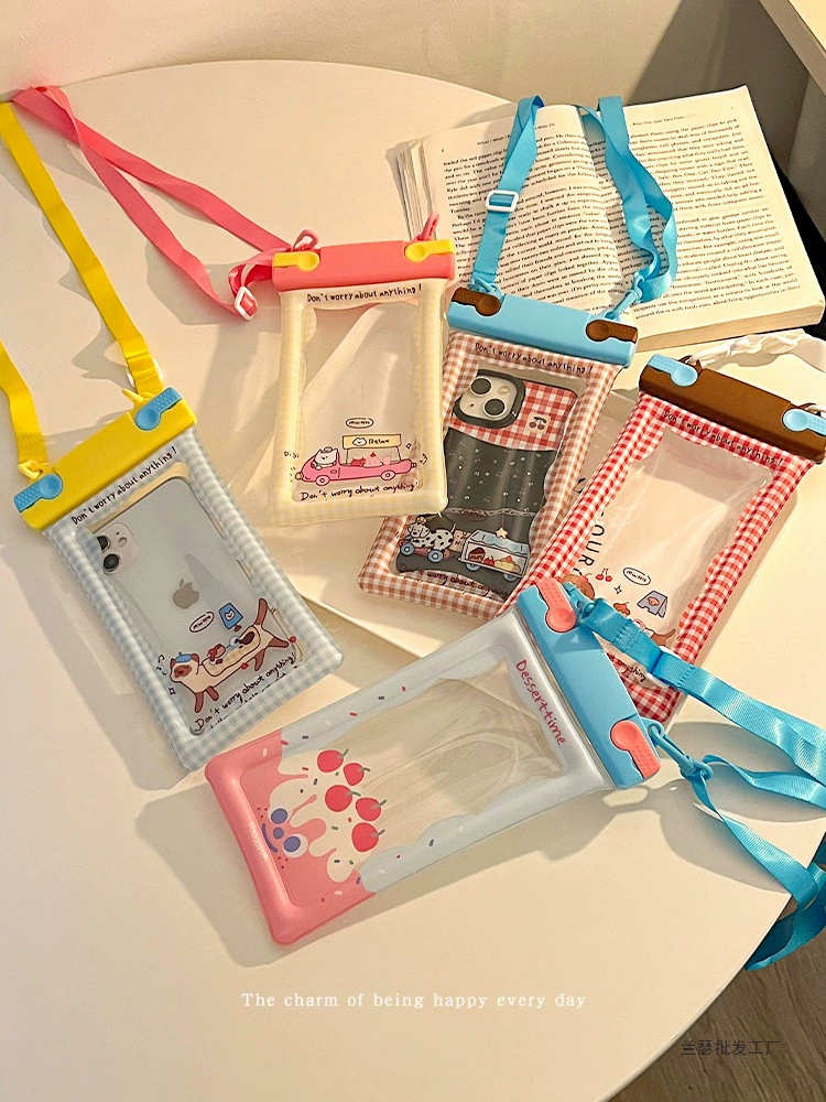 Водонепроницаемая сумка для мобильного телефона с сенсорным экраном для фотосъемки и плавания, специальная герметичная сумка для летнего рафтинга на берегу моря, милый чехол для мобильного телефона