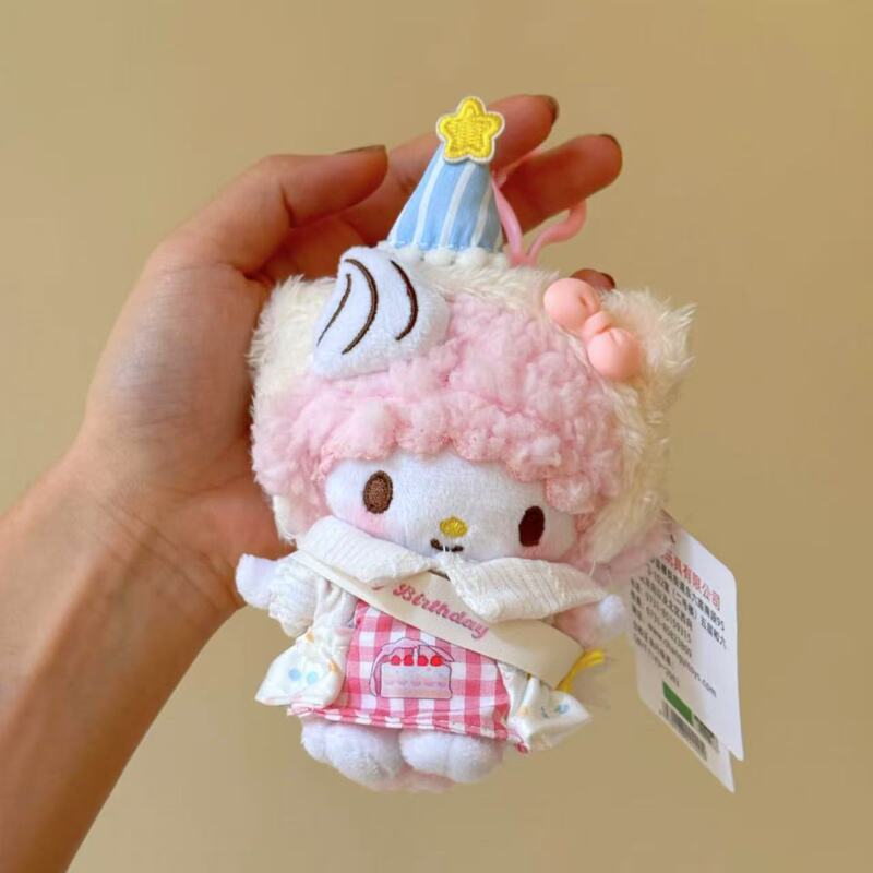 本物のサンリオピアノ子羊ビアノかわいい漫画バッグペンダントキーホルダー人形人形ギフト|undefined