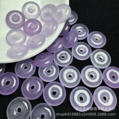 天青冷凍氷紫15mm平安ボタンペンダント散珠玉アクセサリーDIYイヤリング玉仕切りメーカー卸売り