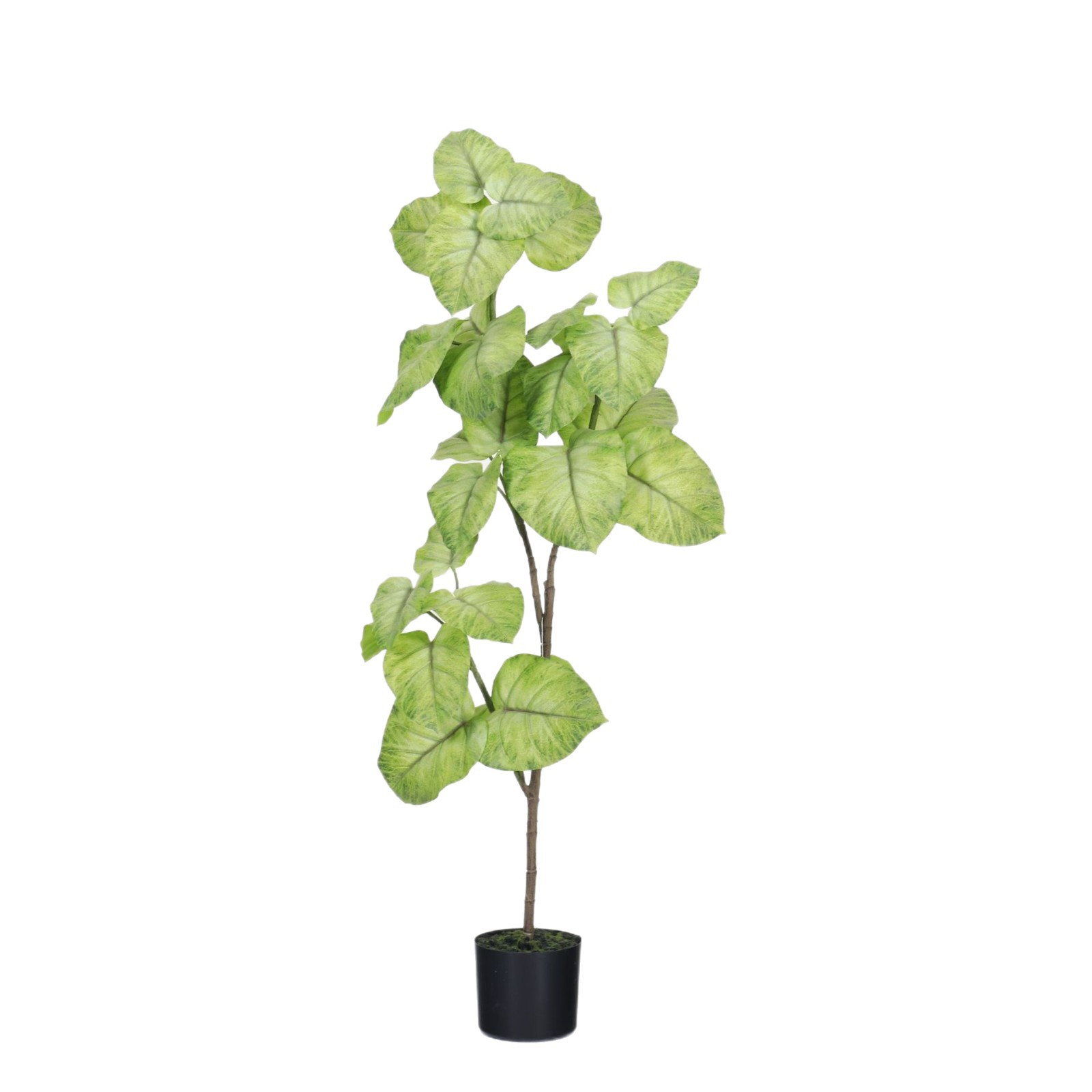 Heart Leaf Banyan árbol falso planta en maceta de simulación de alta gama planta verde interior sala de estar decoración de piso adorno paisajismo de planta biónica