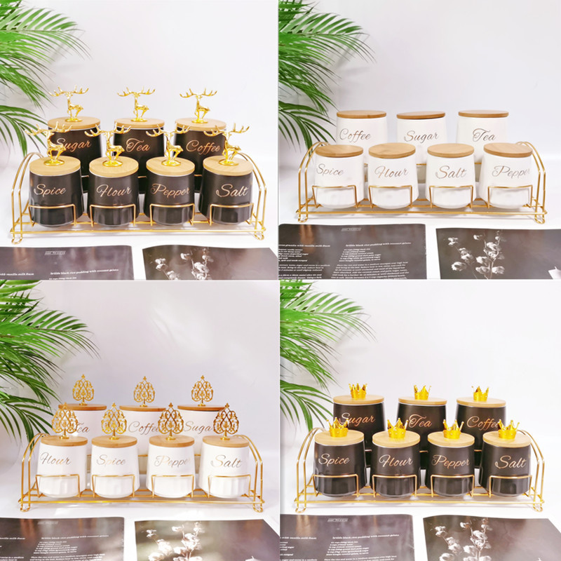 Comercio exterior Exportación cerámica sellado Jar traje cocina almacenamiento Jar condimento Jar café transfronterizo té Jar