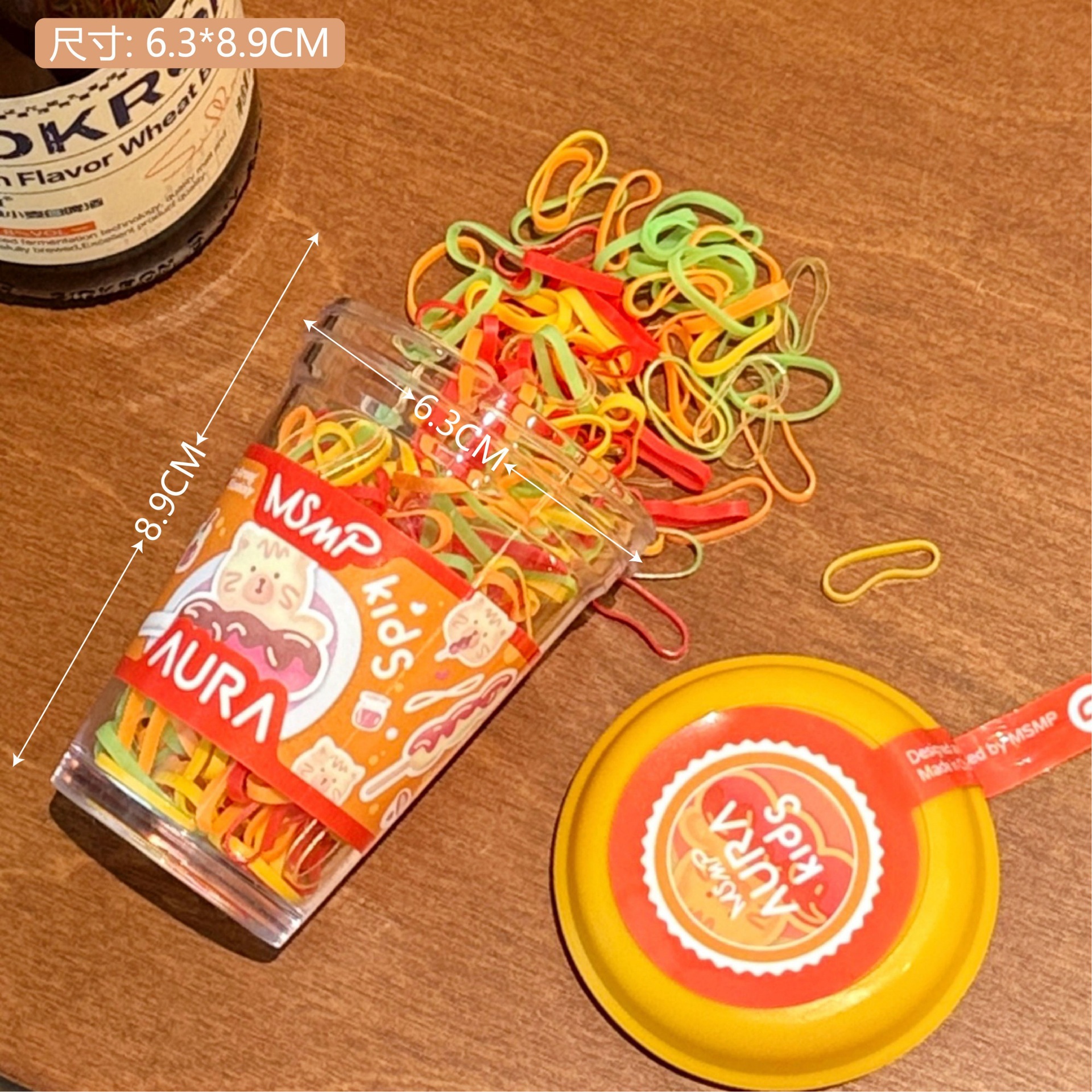 Chica de 100 piezas de color caramelo banda de goma básica banda de pelo cuerda de pelo tocado estilo coreano simple lazo de Pelo elástico cuerda de pelo de moda