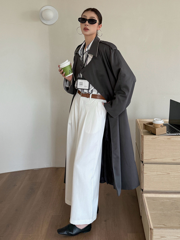 云长 天丝棉阔腿裤女老钱风气质通勤长裤高腰显瘦秋季新款 K0114|undefined