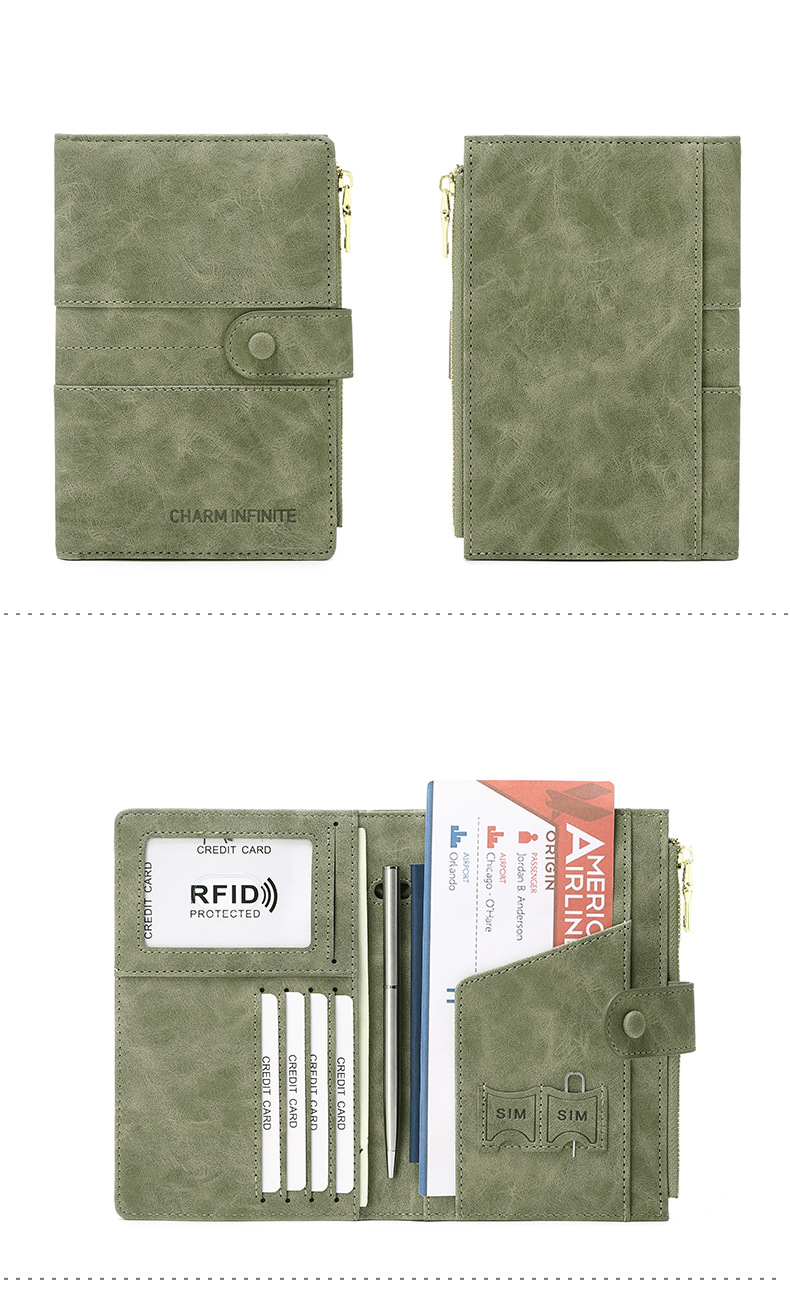 Nieuwe antidiefstalborstel RFID-paspoortclip met ritsgesp Paspoorthoes Documentclip Multifunctionele reispaspoorttas_voghion.com