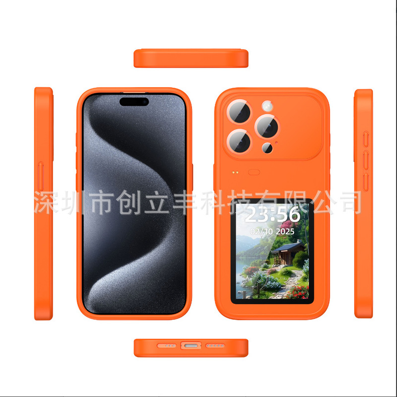 2026 New Model Tf32Pro Color Screen Phone Case with Screen Mirroring and Camera Sharing, Compatible with 13/14/15Pro
