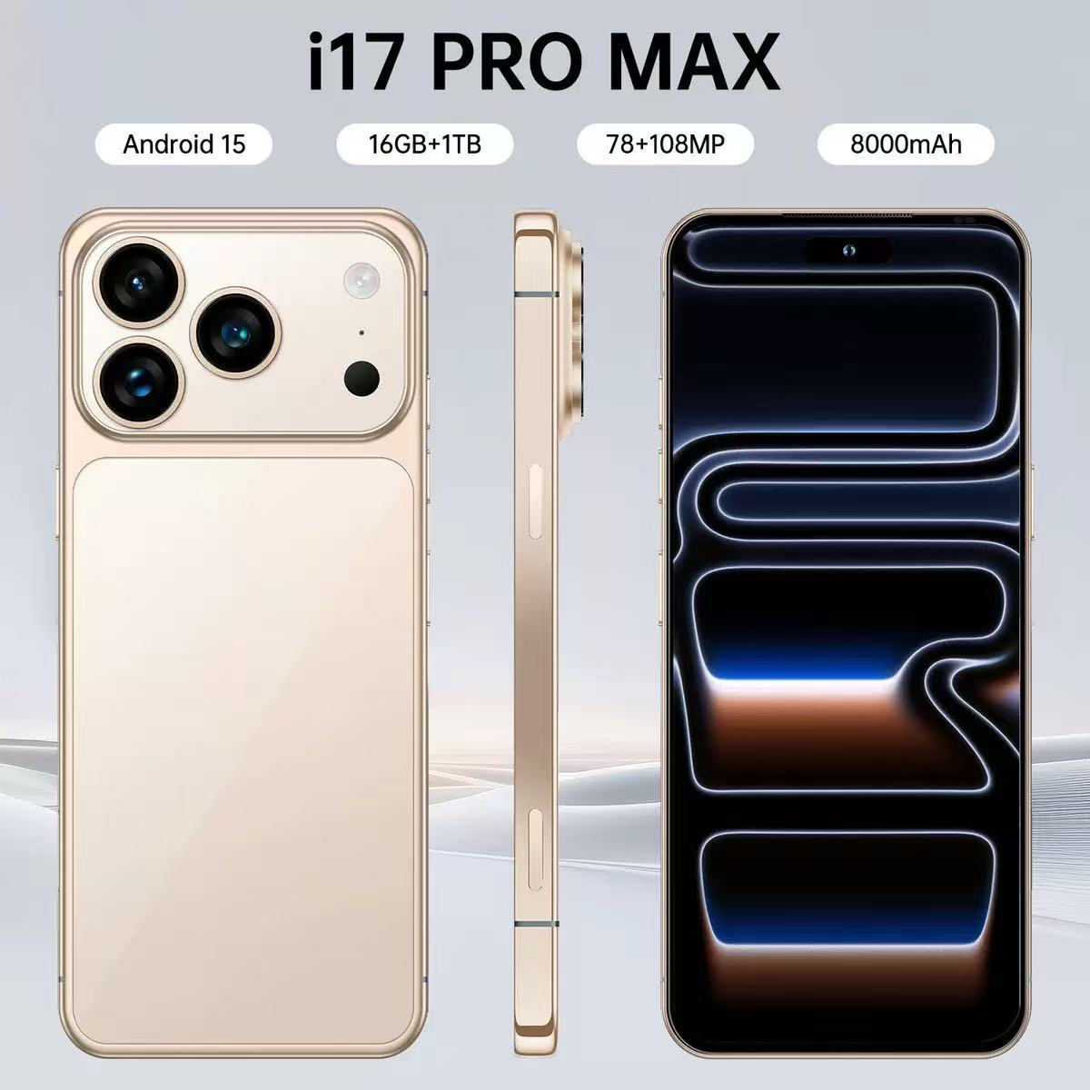I17 Pro Max Tam Ekran Telefon 16GB+1TB 8000mAh