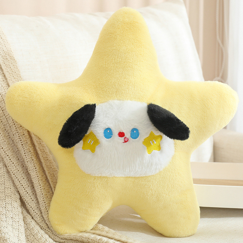 Pentagramas almohada lindo sofá cojín juguetes de peluche muñeca in adornos de dormitorio regalo perrito