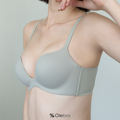 一片式無痕無鋼圈內衣厚款聚攏顯大收副乳調整型透氣夏季文胸套裝