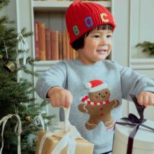 25秋季儿童长袖T恤ins款圣诞节主题中小童上衣加厚秋季儿童套头衫