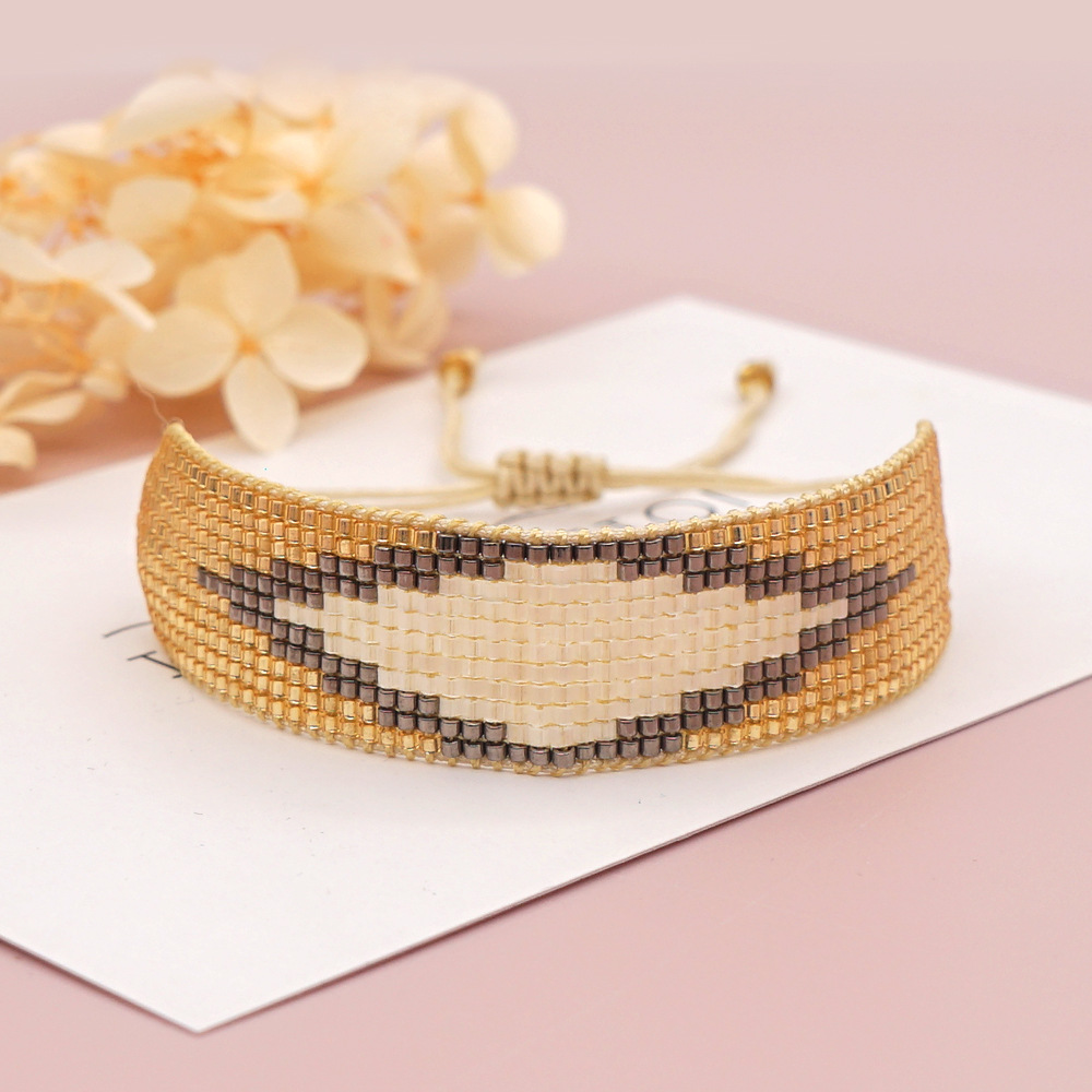 geometric miyuki beads handmade woven ethnic style wide bracelet wholesale jewelry Nihaojewelrypicture36