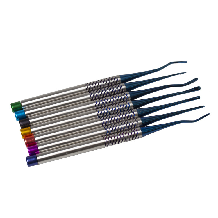 Juego de 7 piezas de herramientas de extracción dental mínimamente invasivas de acero de aleación de titanio para comercio electrónico transfronterizo, separador dental, herramienta de extracción