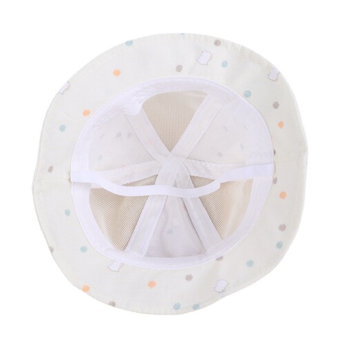 Newborn Hat Summer Mesh Breathable Bucket Hat for Boys and Girls, Baby Bear Fisherman Hat, 0-6 Months Infant Hat