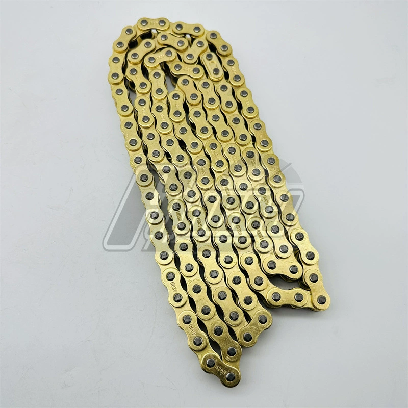 Поставка золотой премиум мотоцикл цепи 125 Prince Chain 428H-124L 428H-132L утолщение цепи