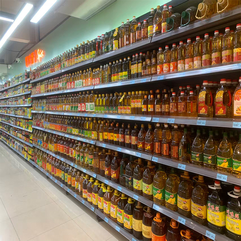 Estantes de exhibición de supermercado, nuevos estantes ajustables de doble cara y múltiples capas