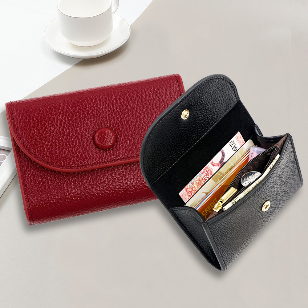 New Color Buckle Portable Coin Purse Small Card Bag Multi-Card Ba