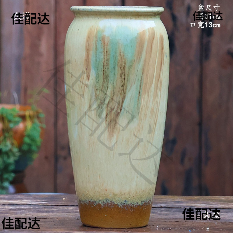 用花盆盆大口月季绿植紫砂陶高筒手工复古罐三角梅老桩透气粗陶|undefined