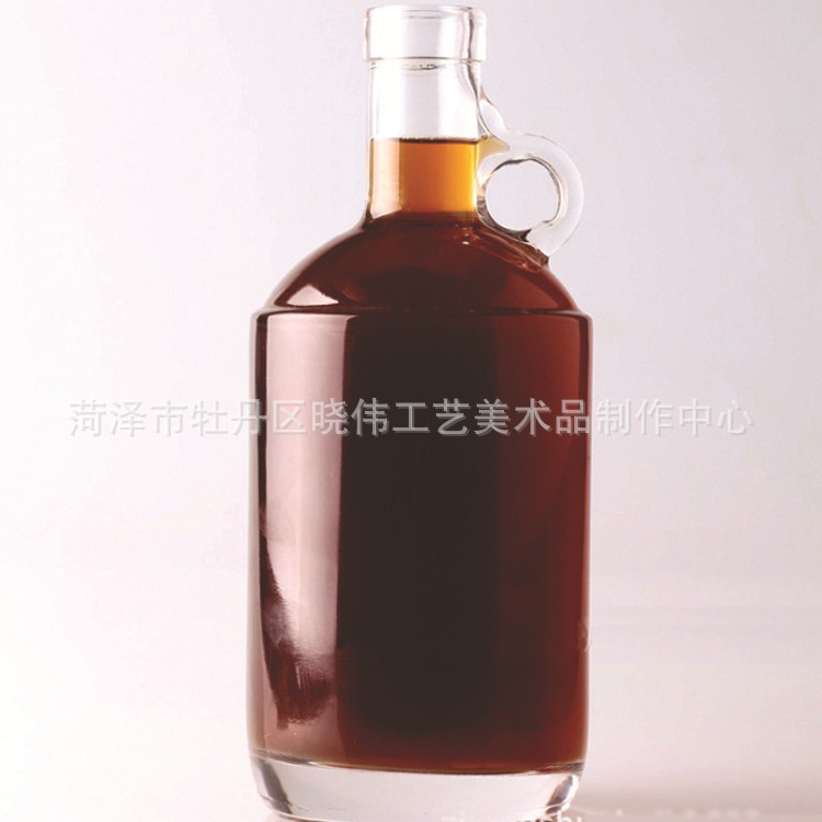 加州酒瓶玻璃瓶 烤花瓶 喷涂瓶 高白晶白料玻璃瓶 手工瓶 白酒