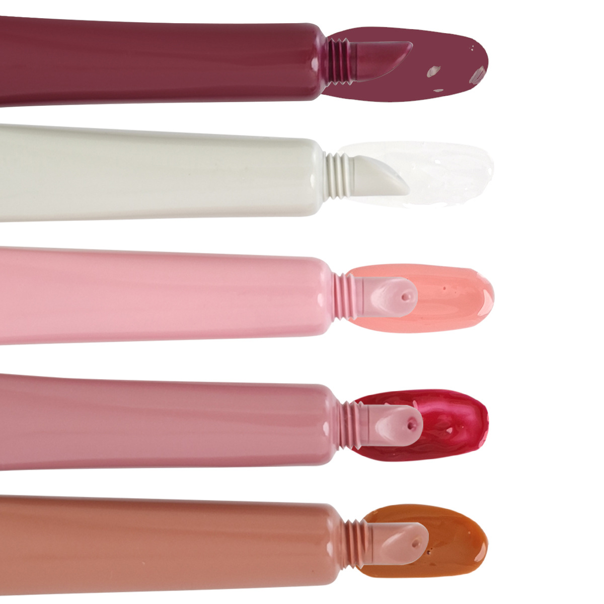 Cross-Border Export Logo-Free Lipstick Colored Polypeptide Lip Gloss Liquid Lip Gloss Water Gloss Oil Moisturizing Lip Glaze Lipstick