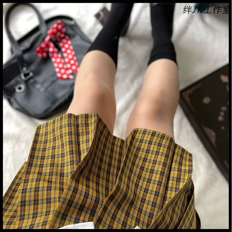 Stap JK7th Anniversary [Подсолнух] Поданная юбка юбка Юбка Юбка А Плиссированная юбка Школьная юбка Школьная юбка Школьная юбка