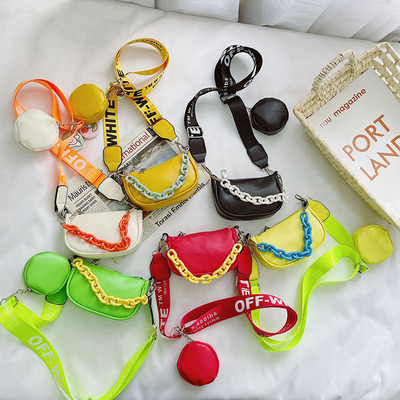 Bucket bag women 2021 new pattern Spring and summer fashion Acrylic chain Inclined shoulder bag children chain capacity The single shoulder bag