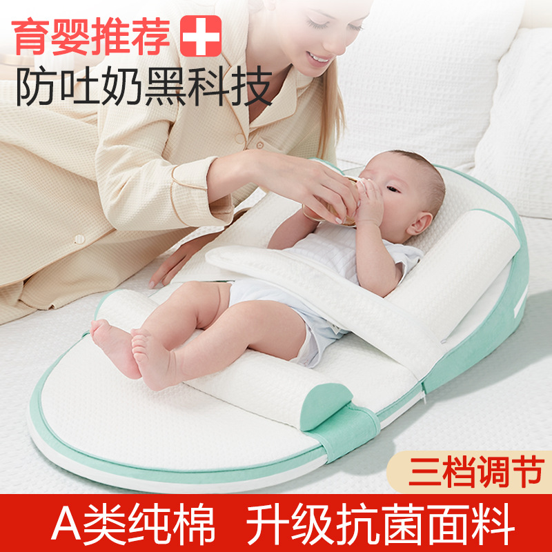 Bebé anti-escupir leche pendiente pad anti-desbordamiento leche asfixia leche pendiente almohada recién nacido acostado enfermería artefacto cojín almohada de enfermería