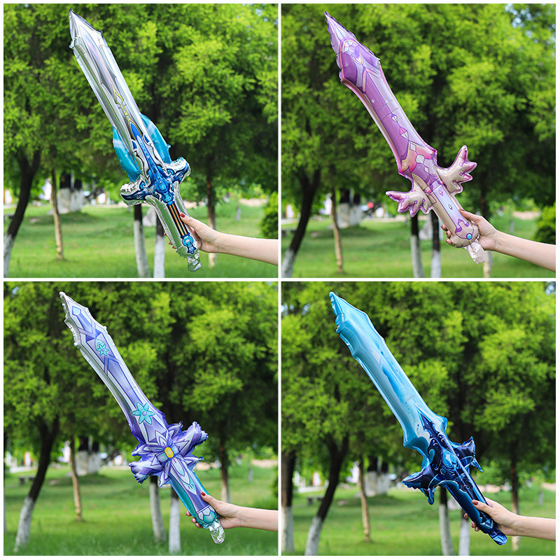 Large Inflatable Sword Long Sword Balloon Kindergarten Small Gift Kidsren's Birthday Party Handheld Stick Push Toy Large Inflatable Sword Long Sword Balloon Kindergarten Small Gift Kidsren's Birthday Party Handheld Stick Push Toy