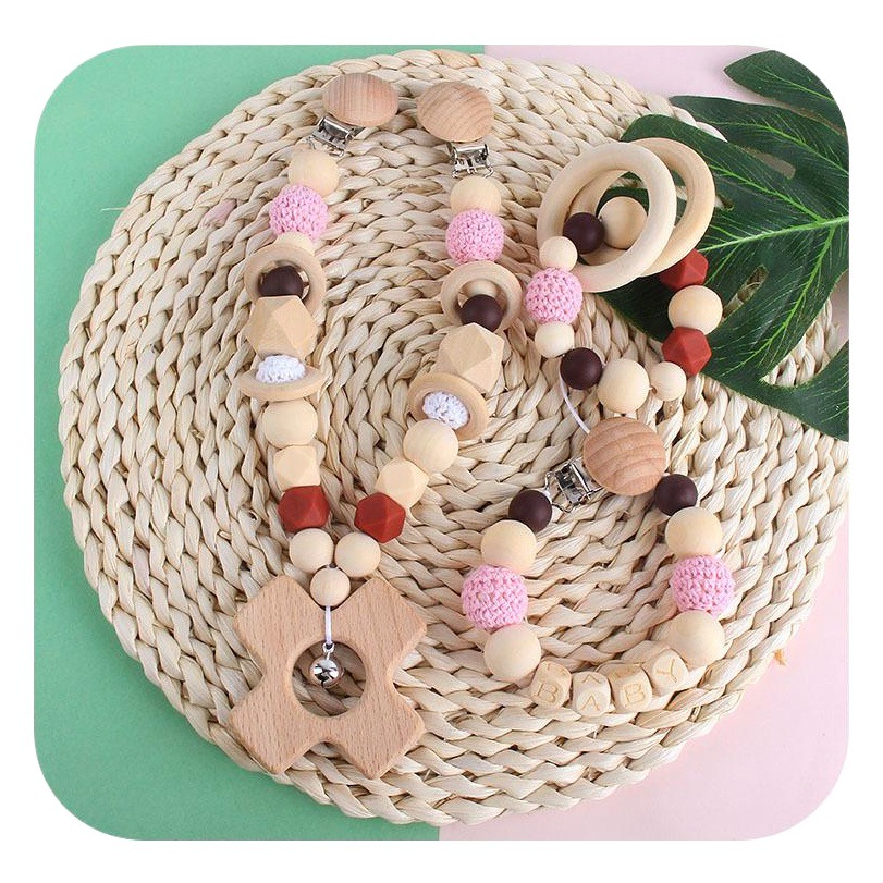 DIY juguete sonajero cuna cochecito coche adornos bebé chupete cadena teether palo Amazon nuevo