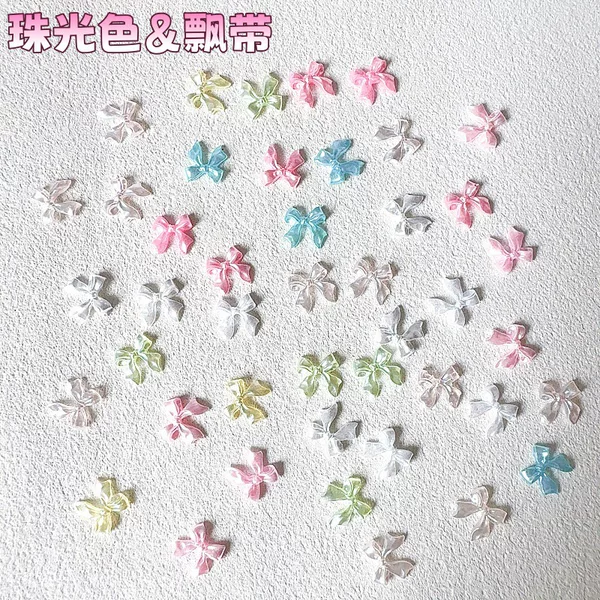 Cross-Border New Hot-Selling Ribbon Bow Nail Art Accessories Handmade DIY Versatile Wearable Nail Accessories Wholesale