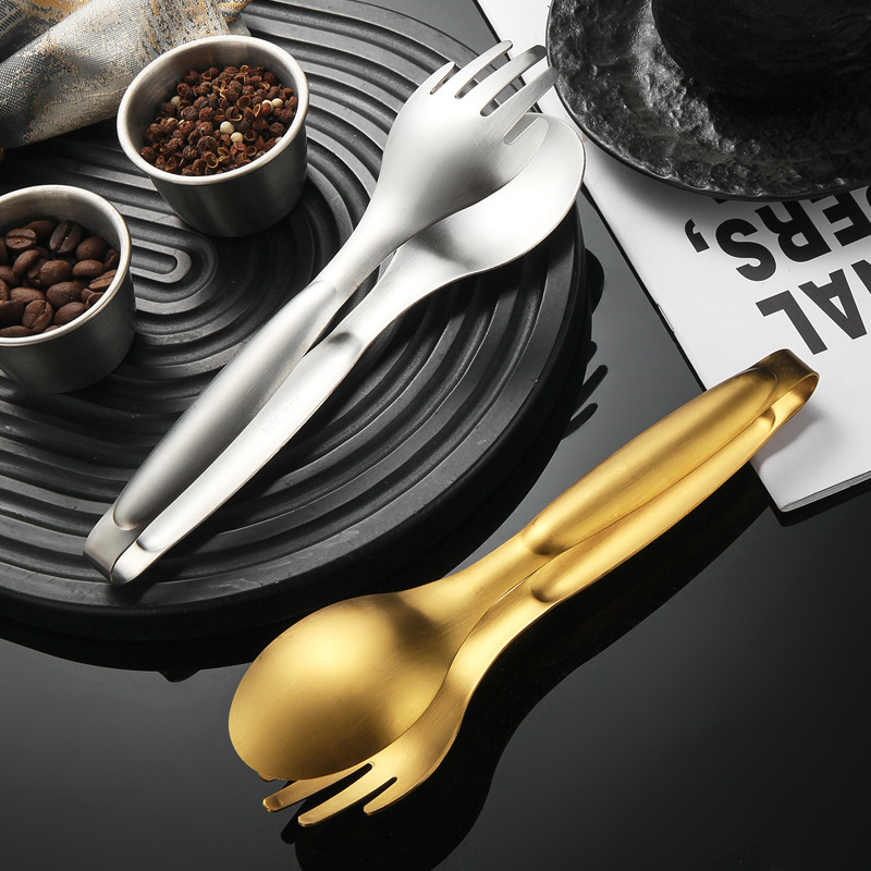 304 acero inoxidable mano clip de comida buffet clip de alimentos grueso pan clip de carne de barbacoa clip de ensalada