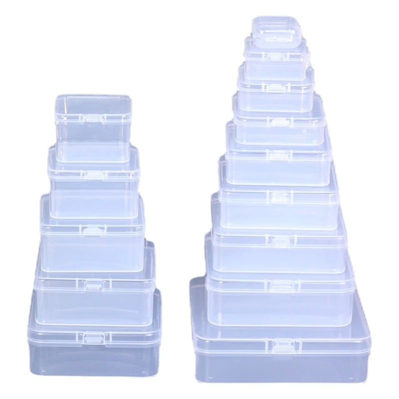 Card film square box rectangular plastic box transparent rice beads floss small product packing box material bracelet storage box