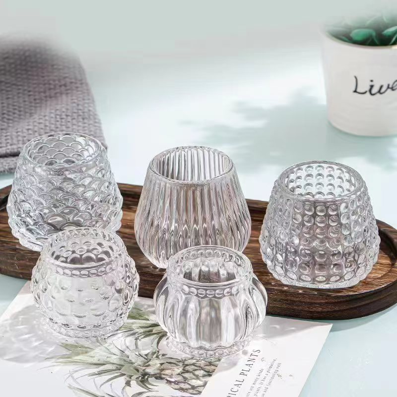 Hogar minimalista moderno europeo taza de velas romántica cena de vela vela contenedor de vela de incienso