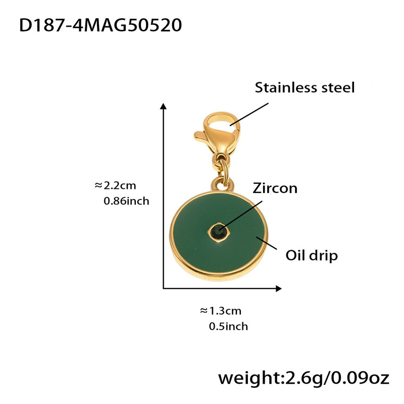 Mili メッキ 18 K 厚いゴールド DIY エナメル釉シングルペンダントニッチファッションパーソナライズされたマリンアクセサリー卸売|undefined