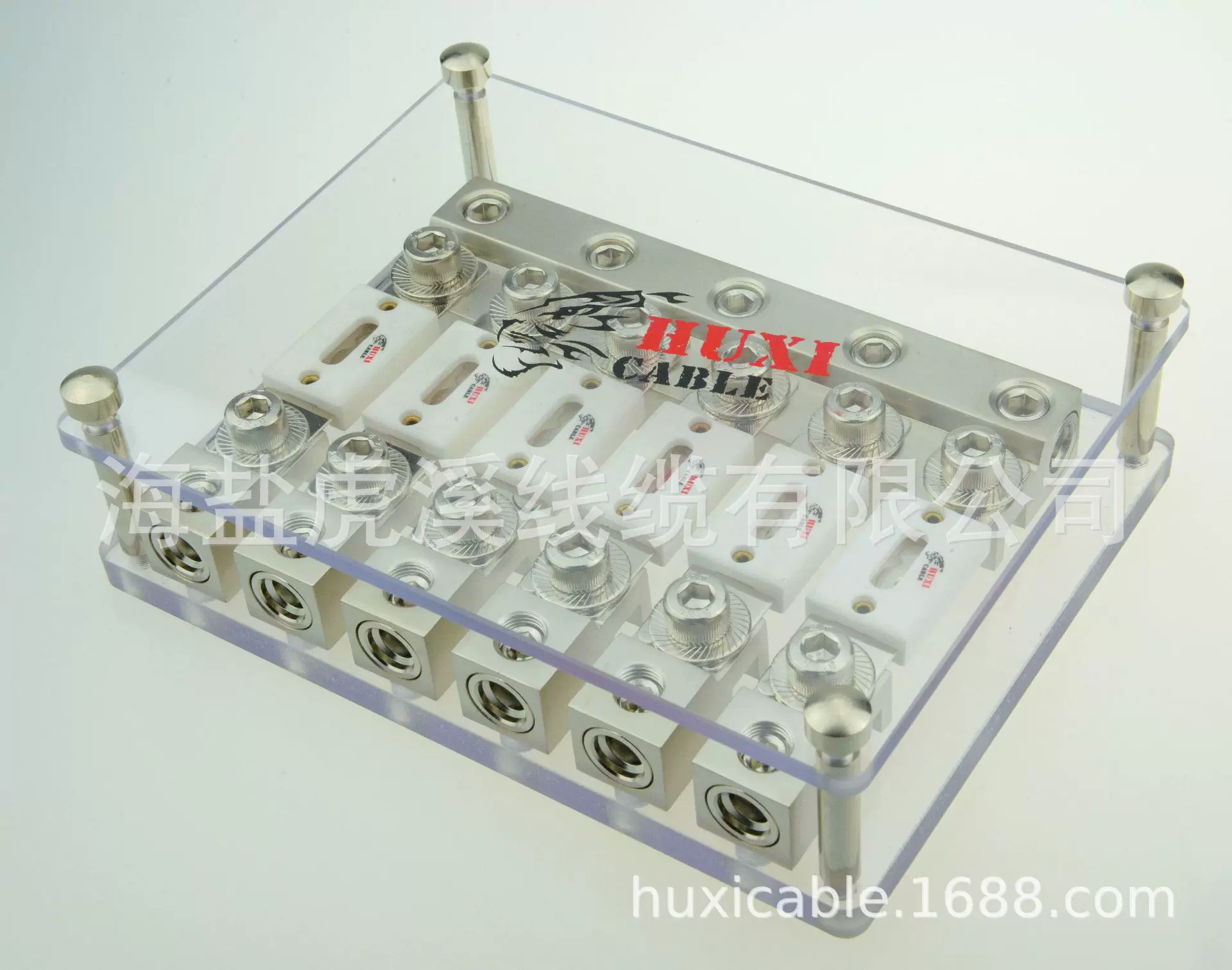 厂家直销现货纯无氧铜镀超导镀镍，竞赛级多路大保险座汽车音响