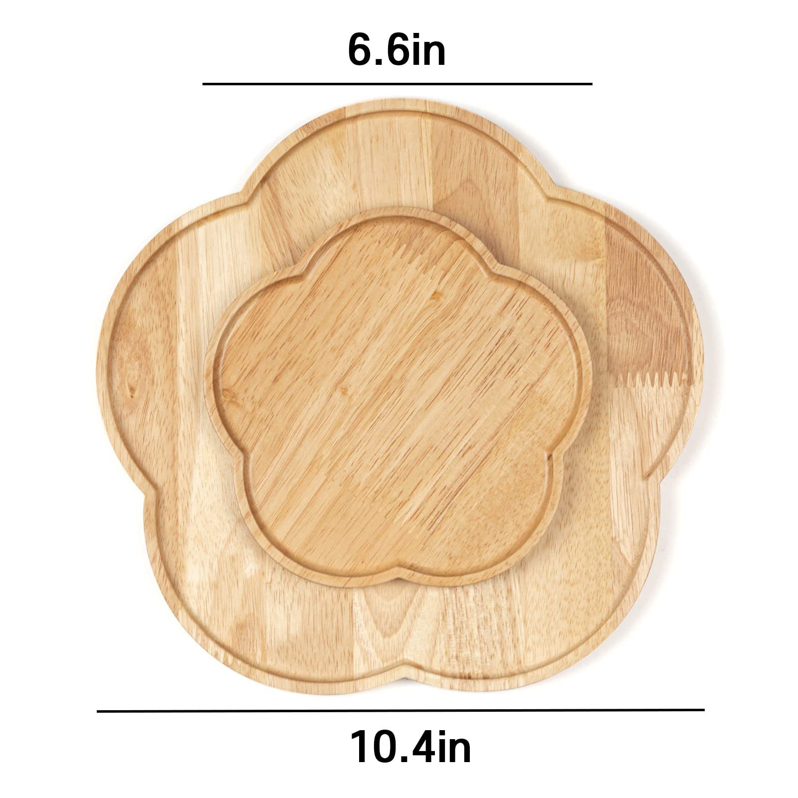 Placa de madera de acacia de estilo japonés bandeja de madera redonda creativa fruta seca postre plato de fruta placa de madera maciza vajilla