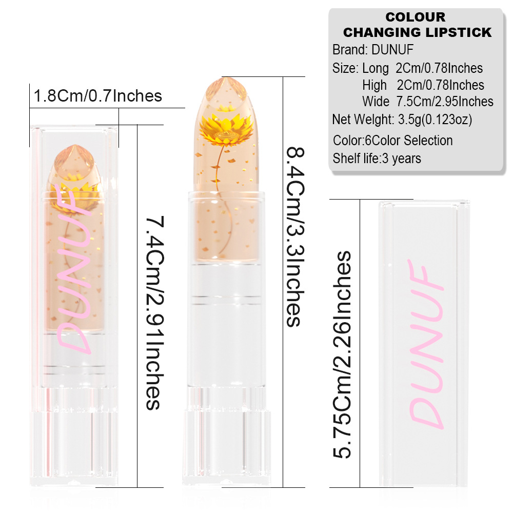 Check out DUNUF Dried Flower gold foil jelly color-changing Lipstick! Link Disclaimer - For Foreign trade only undefined