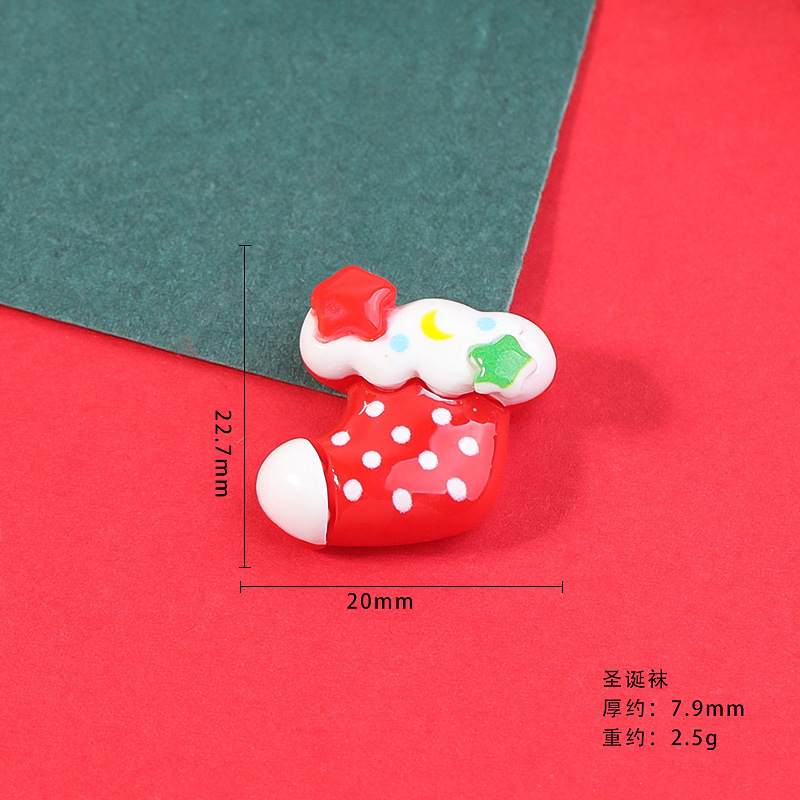 新しい漫画クリスマス樹脂アクセサリー手作り diy クリーム接着剤携帯電話ケース冷蔵庫マグネットヘアピンジュエリー材料|undefined