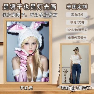 Mirror lighting painting Taylor Swift TaylorSwift mold mold mold around DIY wooden photo frame to send friends